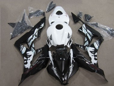 2007-2008 Black White Honda CBR600RR Motorcycle Fairings UK