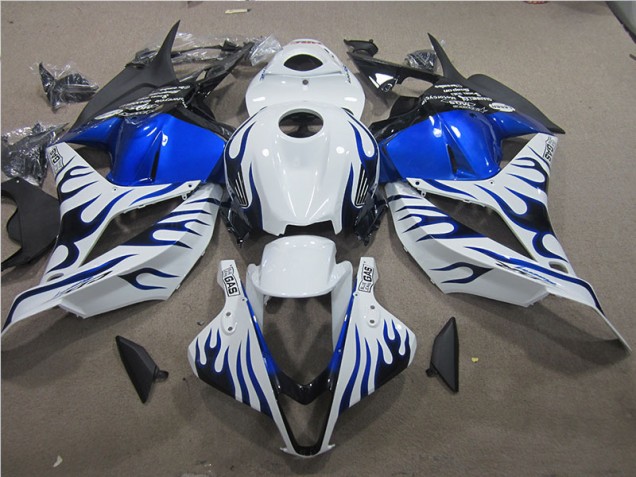 2009-2012 White Blue Flame Honda CBR600RR Bike Fairings UK 2009-2012 White Blue Flame Honda CBR600RR Bike Fairings UK