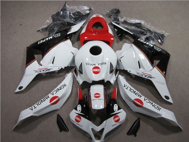 2009-2012 White Red Konica Minolta Honda CBR600RR Motorbike Fairing Kits UK