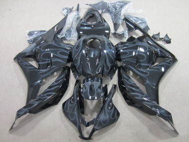 2009-2012 Black Silver Flame Honda CBR600RR Motor Fairings UK