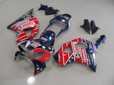 2002-2003 Blue Red Cycle World Castrol Honda CBR900RR 954 Motorcycle Fairing Kit UK