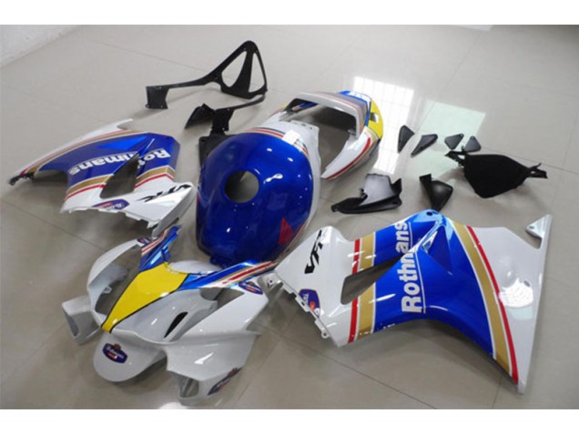 2002-2013 Blue White Rothmans Honda VFR800 Motorcycle Fairing Kits UK 2002-2013 Blue White Rothmans Honda VFR800 Motorcycle Fairing Kits UK
