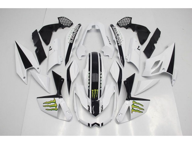 2007-2009 White Kawasaki Z1000 Moto Fairings UK