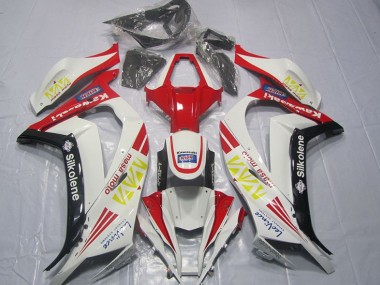 2011-2015 White Red Silkolene Kawasaki ZX10R Motorcycle Fairings Kit UK