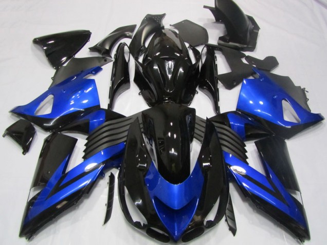 2006-2011 Black Blue Kawasaki ZX14R ZZR1400 Moto Fairings UK 2006-2011 Black Blue Kawasaki ZX14R ZZR1400 Moto Fairings UK
