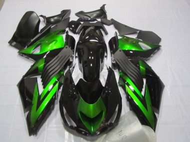 2006-2011 Black Green Kawasaki ZX14R ZZR1400 Motorcycle Fairings UK
