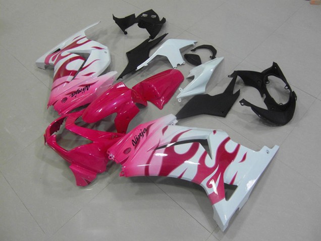 2008-2012 Pink White Kawasaki ZX250R Bike Fairings UK 2008-2012 Pink White Kawasaki ZX250R Bike Fairings UK