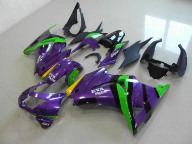 2008-2012 Purple EVA Racing Kawasaki ZX250R Bike Fairing UK