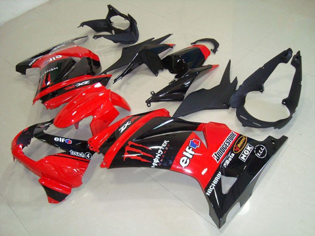 2008-2012 Black Red Monster Kawasaki ZX250R Bike Fairings UK 2008-2012 Black Red Monster Kawasaki ZX250R Bike Fairings UK