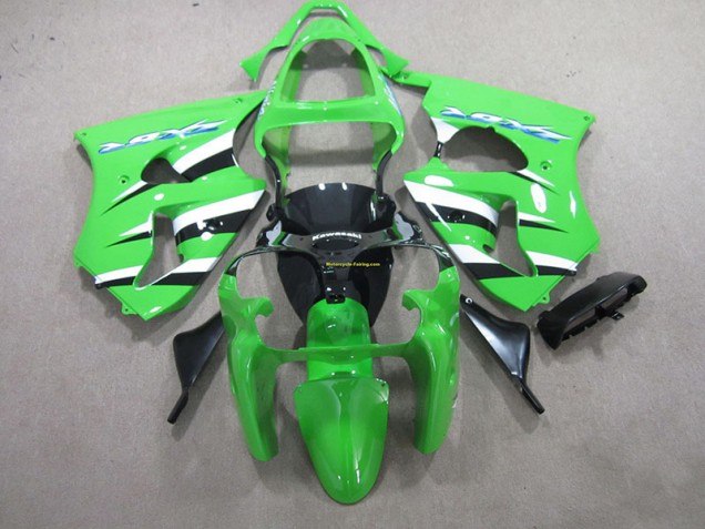 2000-2002 Green Black White Kawasaki ZX6R Motorcycle Fairings & Bodywork UK 2000-2002 Green Black White Kawasaki ZX6R Motorcycle Fairings & Bodywork UK