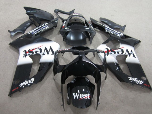 2003-2004 Black West Ninja 636 Kawasaki ZX6R Motorcylce Fairings UK 2003-2004 Black West Ninja 636 Kawasaki ZX6R Motorcylce Fairings UK