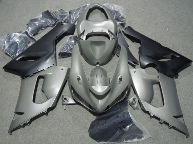 2005-2006 Grey Black Kawasaki ZX6R Motorcycle Bodywork UK 2005-2006 Grey Black Kawasaki ZX6R Motorcycle Bodywork UK
