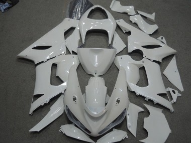2005-2006 White Kawasaki ZX6R Motorcycle Fairings Kit UK