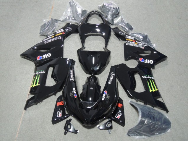 2005-2006 Black 3M Touch4 Monster Kawasaki ZX6R Motor Bike Fairings UK 2005-2006 Black 3M Touch4 Monster Kawasaki ZX6R Motor Bike Fairings UK