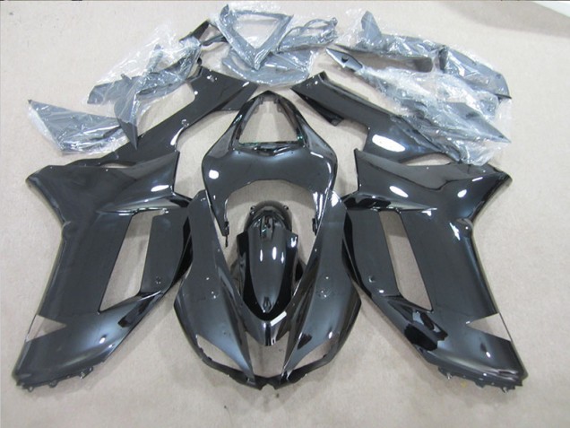 2007-2008 Black Kawasaki ZX6R Motorcycle Fairings Kits UK 2007-2008 Black Kawasaki ZX6R Motorcycle Fairings Kits UK