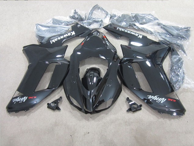 2007-2008 Black Ninja 636 Kawasaki ZX6R Moto Fairings UK 2007-2008 Black Ninja 636 Kawasaki ZX6R Moto Fairings UK