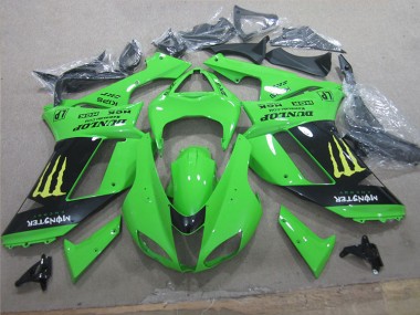 2007-2008 White Blue Ninja Kawasaki ZX6R Motorcycle Fairing UK