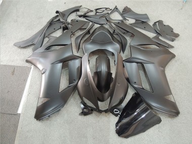 2007-2008 Black Kawasaki ZX6R Motorcycle Fairing Kit UK