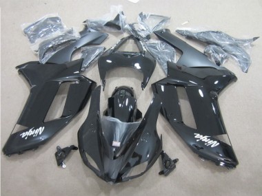 2007-2008 Black White Kawasaki ZX6R Motor Bike Fairings UK