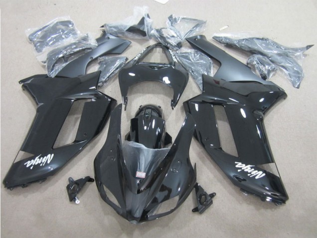 2007-2008 Black White Kawasaki ZX6R Motor Bike Fairings UK