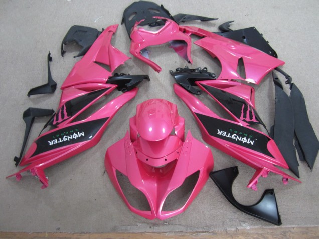 2009-2012 Pink Black Monster Kawasaki ZX6R Motor Fairings UK 2009-2012 Pink Black Monster Kawasaki ZX6R Motor Fairings UK