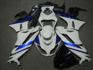 2009-2012 White Blue Kawasaki ZX6R Motorbike Fairings UK