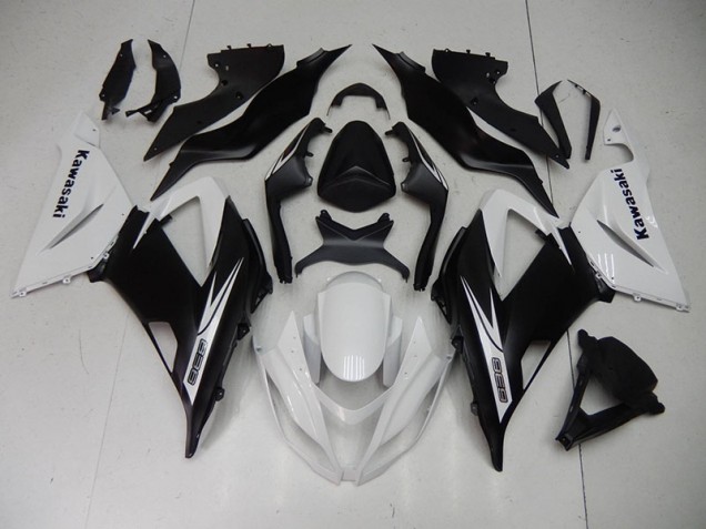 2013-2018 Black White Kawasaki ZX6R Motorcycle Fairing Kits UK 2013-2018 Black White Kawasaki ZX6R Motorcycle Fairing Kits UK
