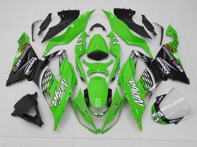 2013-2018 Green Black 11 Kawasaki ZX6R Bike Fairing UK 2013-2018 Green Black 11 Kawasaki ZX6R Bike Fairing UK