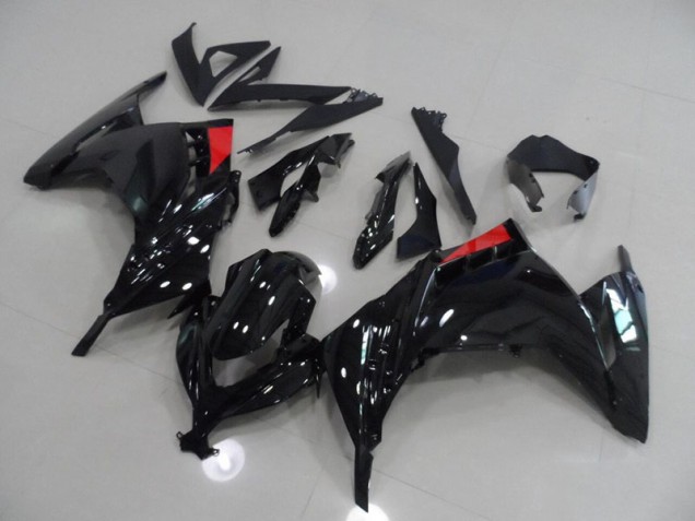 2013-2016 Black Red Kawasaki ZX300R Bike Fairing Kit UK
