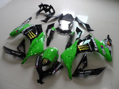 2013-2016 Black Green Monster Kawasaki ZX300R Motorcycle Fairings Kits UK
