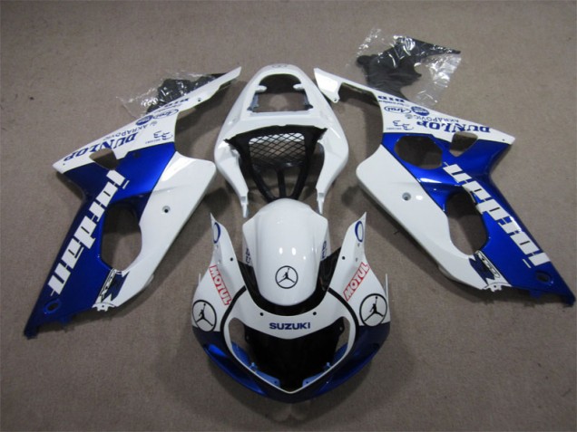 2000-2002 Blue White Jordan Motul Suzuki GSXR1000 Moto Fairings UK