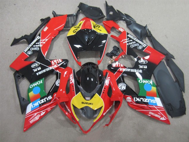 2005-2006 Black Red Yellow Suzuki GSXR1000 Bike Fairings UK