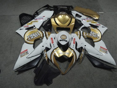 2005-2006 White Gold Lucky Strike Motul Suzuki GSXR1000 Motor Fairings UK