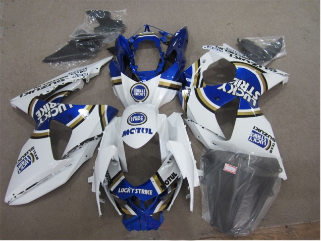2009-2016 White Lucky Strike Blue Motul Suzuki GSXR1000 Motorcylce Fairings UK 2009-2016 White Lucky Strike Blue Motul Suzuki GSXR1000 Motorcylce Fairings UK