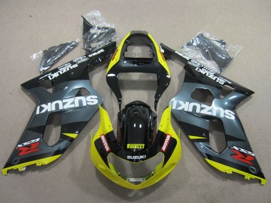 2001-2003 Black Yellow Motul Suzuki GSXR600 Motor Fairings UK