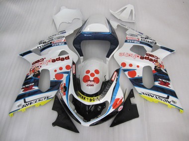2001-2003 White Blue Dark Dog Suzuki GSXR600 Bike Fairings UK