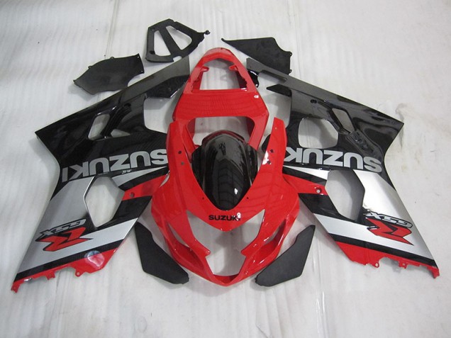 2004-2005 Red Black Silver Suzuki GSXR600 Motorcyle Fairings UK 2004-2005 Red Black Silver Suzuki GSXR600 Motorcyle Fairings UK