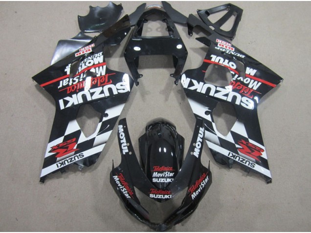 2004-2005 Black Red Telefumia Movistar Suzuki GSXR600 Motorbike Fairing UK 2004-2005 Black Red Telefumia Movistar Suzuki GSXR600 Motorbike Fairing UK