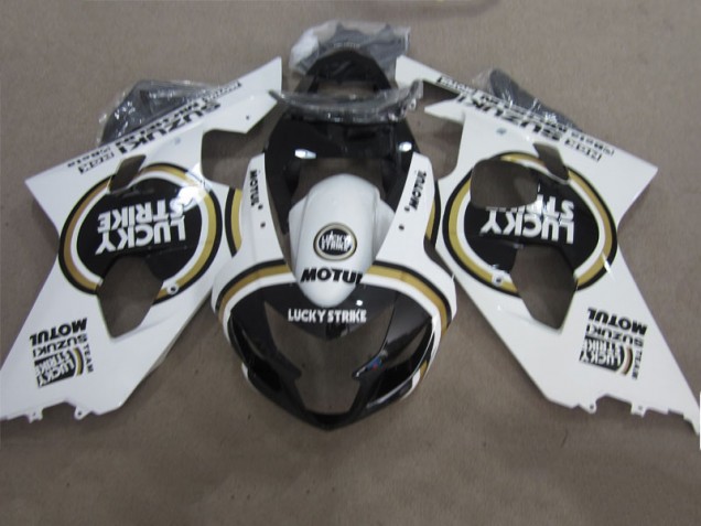 2004-2005 Black White Lucky Strike Motul Suzuki GSXR600 Motorcycle Fairings Kits UK 2004-2005 Black White Lucky Strike Motul Suzuki GSXR600 Motorcycle Fairings Kits UK