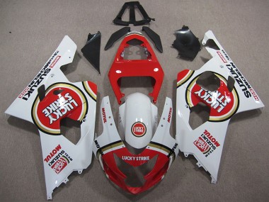 2004-2005 Red White Lucky Strike Motul Suzuki GSXR600 Motorcycle Replacement Fairings UK