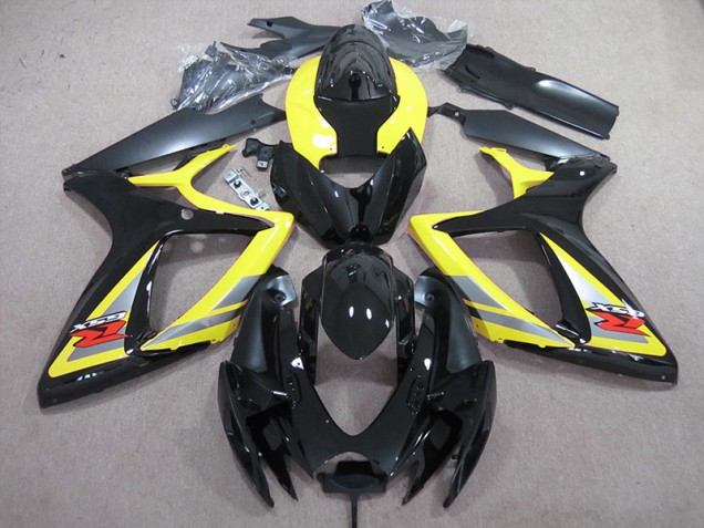 2006-2007 Black Yellow Suzuki GSXR600 Motor Fairings UK