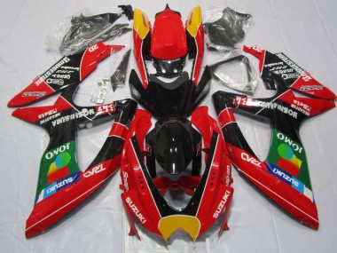 2008-2010 Red Black Jomo Suzuki GSXR600 Motorbike Fairing Kits UK