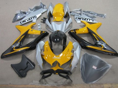 2008-2010 Yellow White Black Suzuki GSXR600 Motorcycle Fairing Kits UK