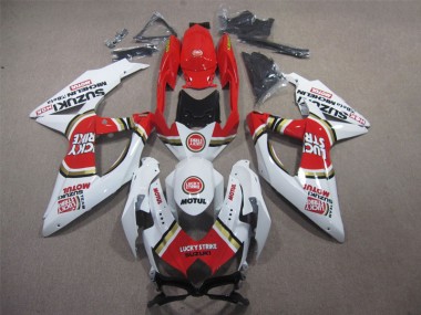 2008-2010 White Lucky Strike Red Motul Suzuki GSXR600 Motorbike Fairing UK