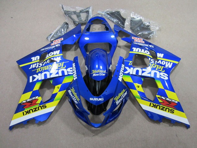 2004-2005 Blue Telefunica Movistar Motul Suzuki GSXR750 Motorcycle Fairings Kit UK