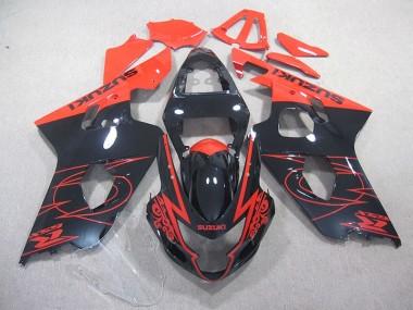 2004-2005 Red Black Suzuki GSXR750 Motorcycle Fairings UK
