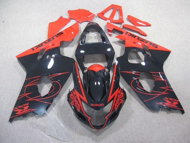 2004-2005 Red Black Suzuki GSXR750 Motorcycle Fairings UK