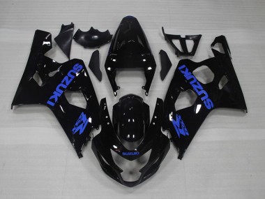 2004-2005 Black Blue Decal Suzuki GSXR750 Motorcycle Fairing Kits UK