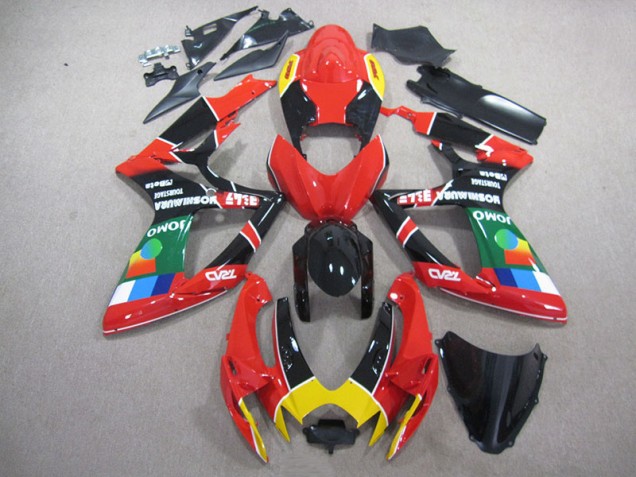 2006-2007 Red Black Green Suzuki GSXR750 Replacement Fairings UK 2006-2007 Red Black Green Suzuki GSXR750 Replacement Fairings UK