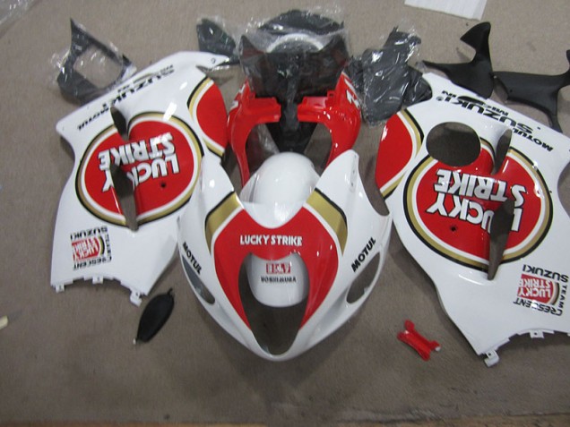 1996-2007 White Lucky Strike Motul Suzuki GSXR1300 Hayabusa Motorcycle Fairings Kit UK